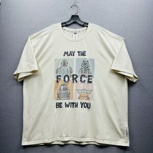 DISNEY STAR WARS T-SHIRT MEN'S XXL DAY GROGU YODA MAY THE FORCE BE WITH YOU
